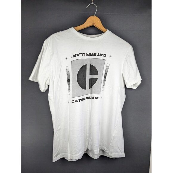 CAT Caterpillar Men's T Shirt Size XL Spellout Logo - Picture 1 of 6